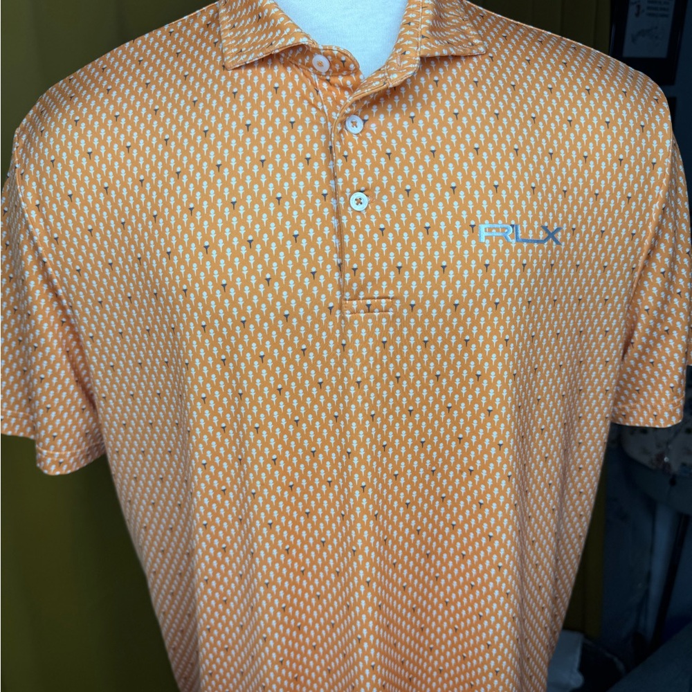 Ralph Lauren Orange Patterned Polo Shirt